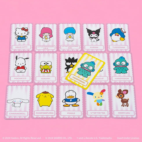 USAOPOLY Guess WHO? Card Game: Hello Kitty and Friends, Featuring 20 Characters, My Melody, Kuromi, Badtz-Maru and More, Family Friendly Deduction...