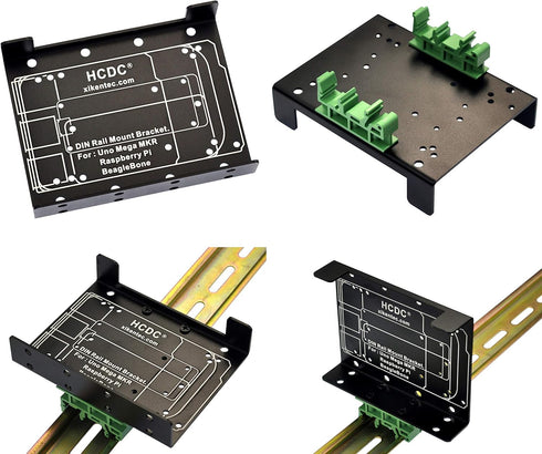 DIN Rail Mount Bracket for Raspberry Pi A+ B+ 2B 3B 3B+ 4B Zero Arduino Uno Mega Mkr BeagleBone...