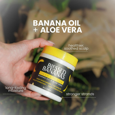 Daddy & Me Mask - 8oz Banana Oil & Aloe Vera - Hair Hydration, Hair Strengthening, Scalp Hydration, Deep Moisturizer, Detangler - 1 Count...
