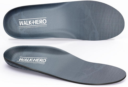 Walkhero Plantar Fasciitis Pain Relief Insoles High Arch Support Orthotic Shoes Inserts, Relieve Flat Feet and Foot Fatigue (Mens 9-9 1/2 | Womens...