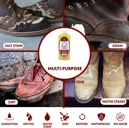 Lincoln E-Z Cleaner -The Original All-Purpose Cleaner for Leather, Suede, Fabric- Removes Dirt, Salt Stains 8oz Made in USA...