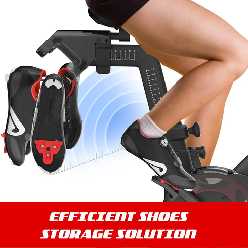 Shoe Hanger ONLY Compatible with Peloton Bike Plus with Plastic Weight Rack, Mental Shoes Holder ONLY for Bike+, Does NOT Fit Original Bike, Acces...