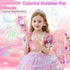 Bubble Wands Toys for 4 Year Old Girls: Princess Wand Gifts for 3 Year Old Girl Handheld Bubble Machine for Kids Birthday Gift for 3 Year Old Girl...