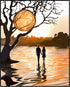 Posterizer 1 pcs-walk at sunset with your partner-cute Valentine's day poster -2-Romantic Art-Holiday Poster -Gift for Couples boyfriend girlfrien...