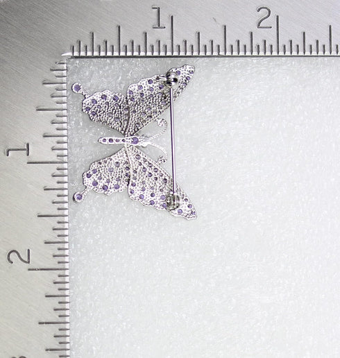 Faship Gorgeous CZ Crystal Butterfly Pin Brooch...