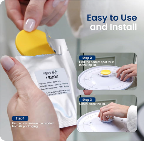 SereneLife Fragrance Disc 15pcs Lemon Scented Fragrance Disc, Suitable for Towel Warmer Buckets Convenient Size Fits in Most Air Freshener Holders...