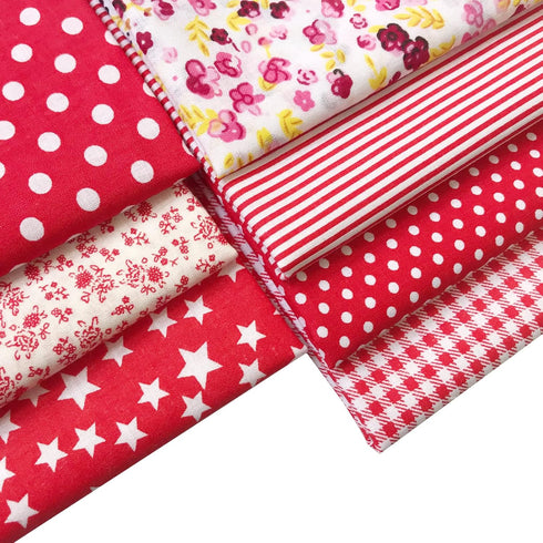 Misscrafts 7pcs 50 x 50cm Cotton Fabric DIY Making Supplies Craft Patchwork Fabric Bundle Fat Quarter Pre-Cut Quilt Squares for DIY Sewing Scrapbo...