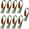Outus 9 Pieces Bible Ribbon Bookmark Multi Ribbon Page Markers Artificial Leather Bookmark with Ribbons for Books (Colorful Ribbon)...