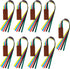 Outus 9 Pieces Bible Ribbon Bookmark Multi Ribbon Page Markers Artificial Leather Bookmark with Ribbons for Books (Colorful Ribbon)...