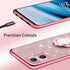for OnePlus Nord N20 5G Phone Case (EB2103) with Ring Stand Lanyard Strap Cute Glitter Girls Women Protection ShockProof 2-Layer Protective Cover ...