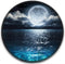 BOSOBO Mouse Pad, Round Moon Lake Mouse Mat, Cute Mouse Pad with Design, Non-Slip Rubber Base Mousepad with Stitched Edge, Waterproof Women Office...