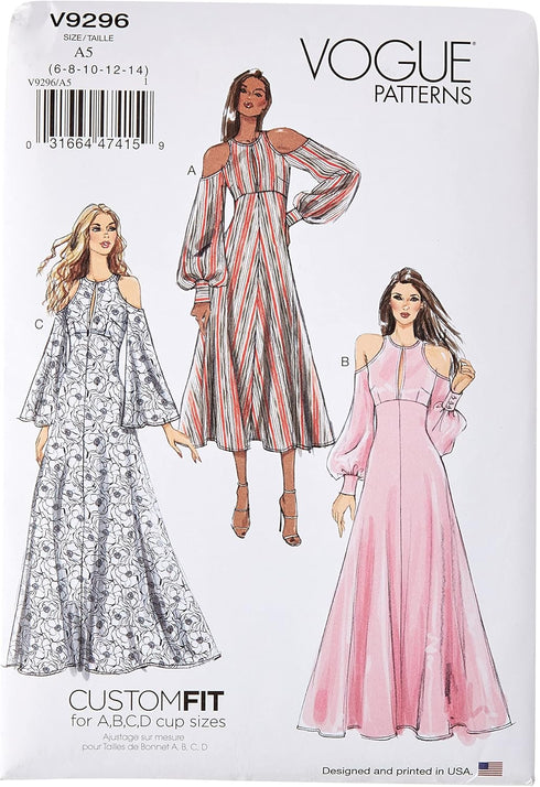 Vogue V9296 Women's Special Occasion Dress Sewing Pattern, Sizes 6-14...