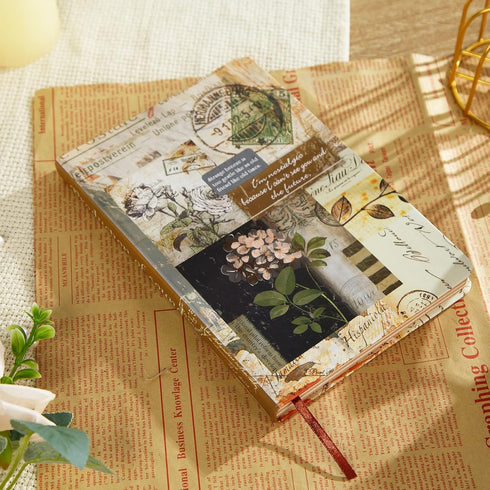 SallyFashion Vintage European Diary, Executive Notebook Hardcover Journal Retro Style Flower Theme for Women Girls Travel Office...