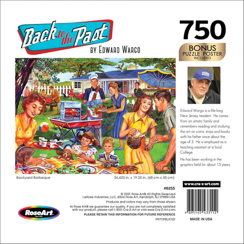 RoseArt - Back to The Past - Backyard BBQ - 750 Piece Jigsaw Puzzle...