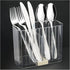 Utensil Holder for Kitchen, Wall Mount Plastic Clear Flatware Organizer Countertop...