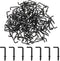 150pcs Hanging Small Screw Hooks, 1/2” L-Shaped Copper-Plated Right-Angle Hook for Jewelries Crafts Keys Caps Plants String Lights Wreaths(Black)...