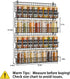 X-cosrack 4 Pack Spice Rack Wall Mount, Upgraded Connectable Seasoning Organizer for Space-Saving, Hanging Spice Storage for Cabinet/Pantry Door (...