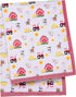 2 Ply Silky Baby Blanket, Reversible to Flannel, Farm Animal Print (Multi-colored, 30 in. x 40 in.)...