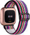 Witzon Elastic Bands Compatible with Fitbit Versa 2 / Versa/Lite, Soft Loop Nylon Fabric Breathable Stretchy Replacement Straps for Versa Smartwat...
