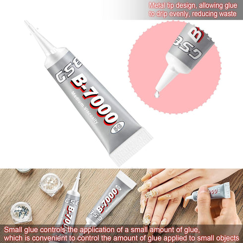 B7000 Glue Clear Adhesive Jewelry Bead B-7000 Glue for Jewelry Rhinestone DIY Cell Phone Repair Clothes Glass Metal Stone Beads Wooden Small Part ...