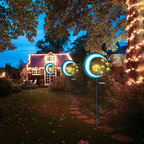 Solar Outdoor Garden Lights - Solar Powered Pathway Lights Outdoor Decorative Lights Waterproof Crackle Glass Globe Led Landscape Lighting for Pat...