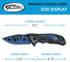 SZCO Supplies 8” Blue Dragon Decaled Liner Lock Folding Knife with Pocket Clip...