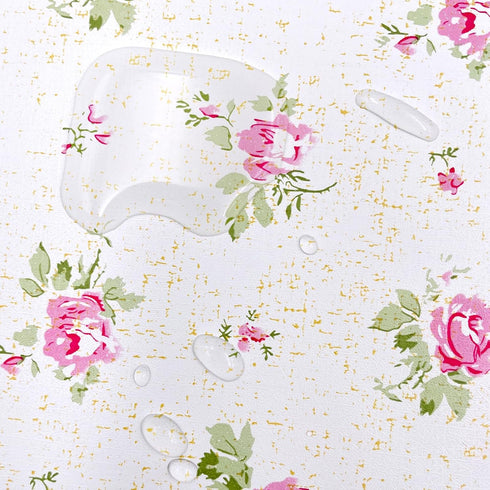 SimpleLife4U Pink Rose Furniture Protect Paper Removable Shelf Liner for Kitchen Cabinet Dresser Drawer Covering...