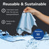 Elite Tech 6-Pack Oversized Microfiber Cloths for Electronic Devices, Eyeglasses, Screens and Lenses - Washable; 6×7 in & 12×12 in - Eyeglass Clot...