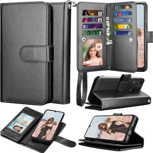 Takfox Wallet Case for Samsung Galaxy A20, Galaxy A20 Case Wallet with ID Credit Card Holder Slots Folio Flip Kickstand Detachable Magnetic Phone ...