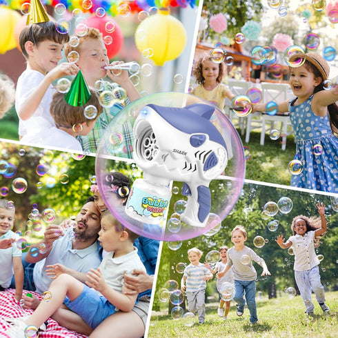 Dolanus Bubble Gun, Shark Bubbles Machine Blaster Gun for Kids with Bubble Solution, Toys for 3+ Year Old Boys, Gifts for 3 4 5 6 7 8 Year Old Boy...