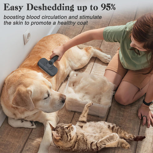 Self Cleaning Slicker Brush for Dogs & Cats, Skin Friendly Grooming Cat Brush, Dog Brush for Shedding, Deshedding Brush, Hair Brush Puppy Brush fo...