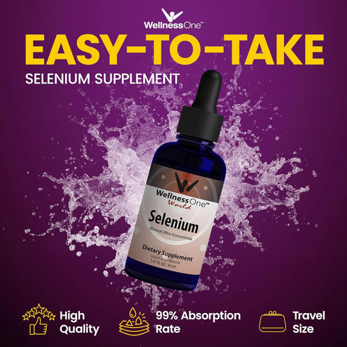Liquid Selenium Supplement - Ionized Selenium Liquid Drops 70 mcg - Antioxidant, Cardiovascular and Immune Support - USA Tested, Vegan, Non-GMO, G...