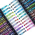 Shimmer Markers Outline Double Line: 24 Colors Glitter Metallic Pen Set Super Squiggles Sparkle Cool Fun Self Sparkly Kid Age 4 8 10 12 Girl Gift ...