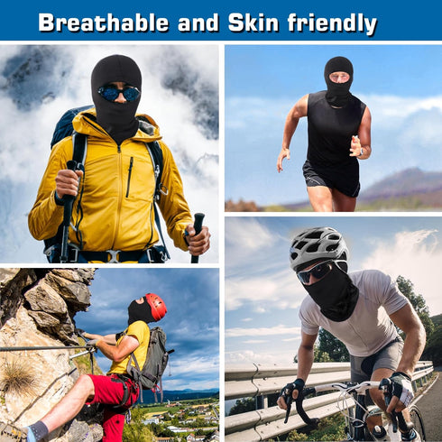 Xeoxarel 6 Pieces Balaclava Face Mask, Summer Cooling Neck Gaiter, UV Protector Motorcycle Ski Scarf for Men/Women...