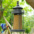 Twinkle Star Wild Bird Feeder Hanging for Garden Yard Outside Decoration, Panorama Gazebo Birdfeeder, Lighthouse Shaped, Grey...
