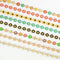 YOUBEIYEE Pink Enamel Daisy Chain Gold Plated Brass Chain for Jewelry Making Oil Drip Floral Jewelry Chains Bulk Flower Decortaion Craft Chain Rol...