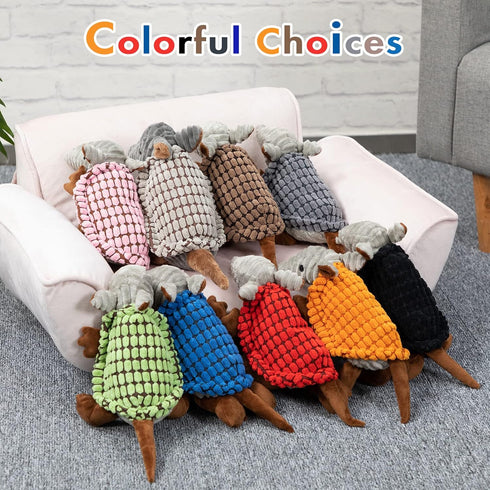 Hollypet Dog Toys, Plush Dog Toys, Squeaky Dog Toys, Stuffed Toys for Small Medium Large All Breed Sizes Dogs, Big Armadillo Animals Toy, Puppy Ch...