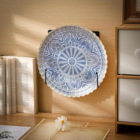 2 Pcs Large Wall Mounted Plate Stands for Display 7.87 x 7.87 Inches Decorative Picture Plate Holder Metal Display Stand Versatile Plate Hanger St...