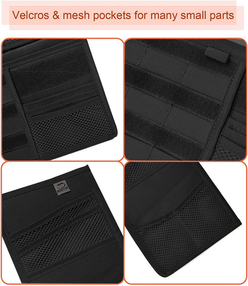 MDSTOP Molle Visor Panel Organizer Tactical Webbing Compatible Vehicle Sun Visor Cover Car Sunshade Storage Holder Pouch Fits for Cars, Trucks, Su...