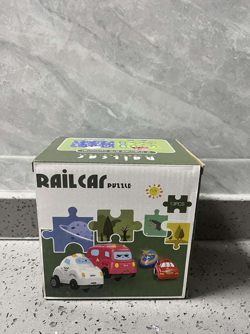 12PCS Puzzle Track Car Paly Set (Universe) with Multiple Assembly Options, Children's Educational Puzzle Track Car Play Set, RailCar Building Toys...