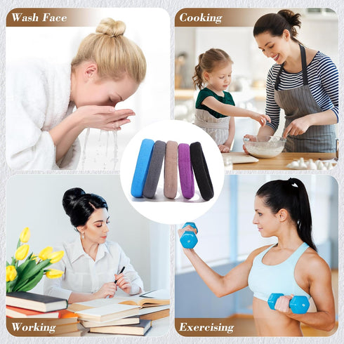 120PCS Black Hair Ties, Seamless Hair Ties No Damage Ponytail Holders pony tails hair ties Hair Band Elastics Hair Accessories for Women Girls(Mul...