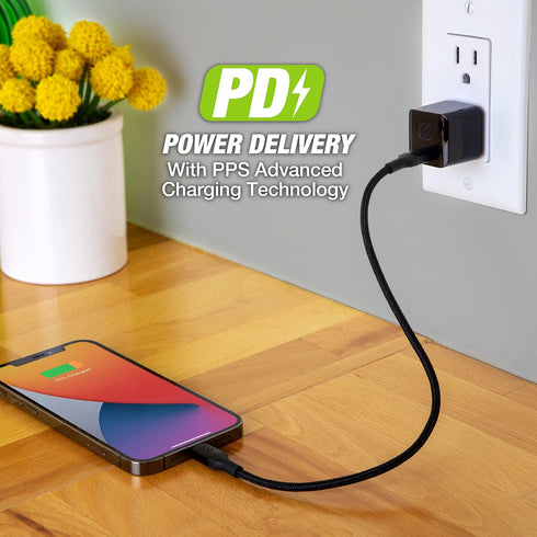 Scosche HPDC30M Powervolt 30W USB Type-C Wall Charger Compatible with Power Delivery 3.0, 2.0 and Standard USB-C Devices, Fast Charging, Black...