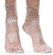 White Translucent Tiny Daisies Socks Women Fashion Sheer Socks - See Through Mesh Socks for Women - Floral Tulle Socks (US sizes 5-8)...