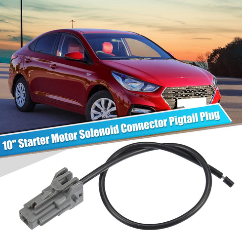 X AUTOHAUX 10" Starter Motor Solenoid Connector Pigtail Plug Repair Harness for Hyundai Accent Azera Elantra Entourage Equus Kona Santa Fe Sonata ...