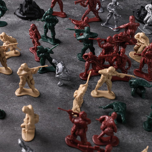 Shindel 120PCS Army Men Toy Soldiers, 4 Groups Military Action Figures Plastic Army Men Set for Boys Birthday Party Favors Themed Party Decoration...