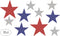 Patriotic Mini Cutouts - 4", 5.5", 7" (Pack of 10) - Red, White & Blue Glittered Stars, Perfect for July 4th, USA-Themed Parties & Events...