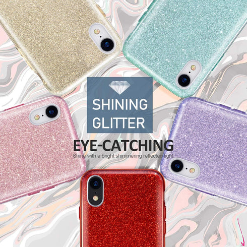 MATEPROX Compatible with iPhone XR case,Bling Sparkle Cute Girls Women Protective Case for Phone XR 6.1"(Gold)...