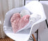 Tache Pink Heart Shaped Pillow - Faux Fur White Fleece Valentine's Romantic Super Soft Stuffed Light Blush Dusty Rose Furry Pillow 16x14 Pink Hear...