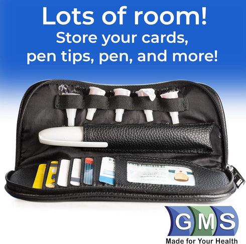Dittibags Diabetes Travel Case - Insulin Pen Case and Wallet for Daily Essentials - Holds One Pen, Five Pen Tips, Photo ID, and Credit Cards with ...
