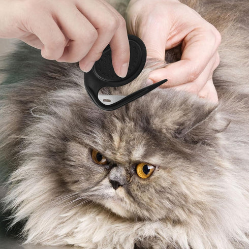 2PCS Flea Comb-Pet Knotting Comb, Tick Comb for Long Haired Pets- Remove Clumps Stainless Fine Tooth Dog Eye Comb Tear Stain Comb for Small Dogs C...